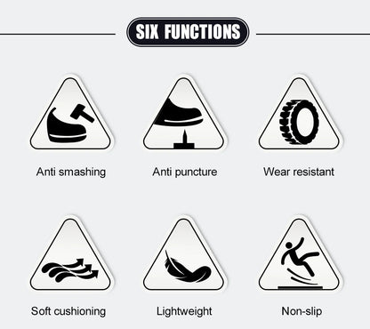 Botas de seguridad con puntera de acero para hombre - Calzado de trabajo resistente a perforaciones, antideslizante y duradero para la construcción y uso industrial en exteriores.
