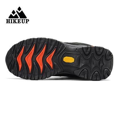 Botas de invierno HIKEUP para hombre, botas de senderismo para exteriores, de ante, de caña alta, impermeables, tácticas, de combate, militares.