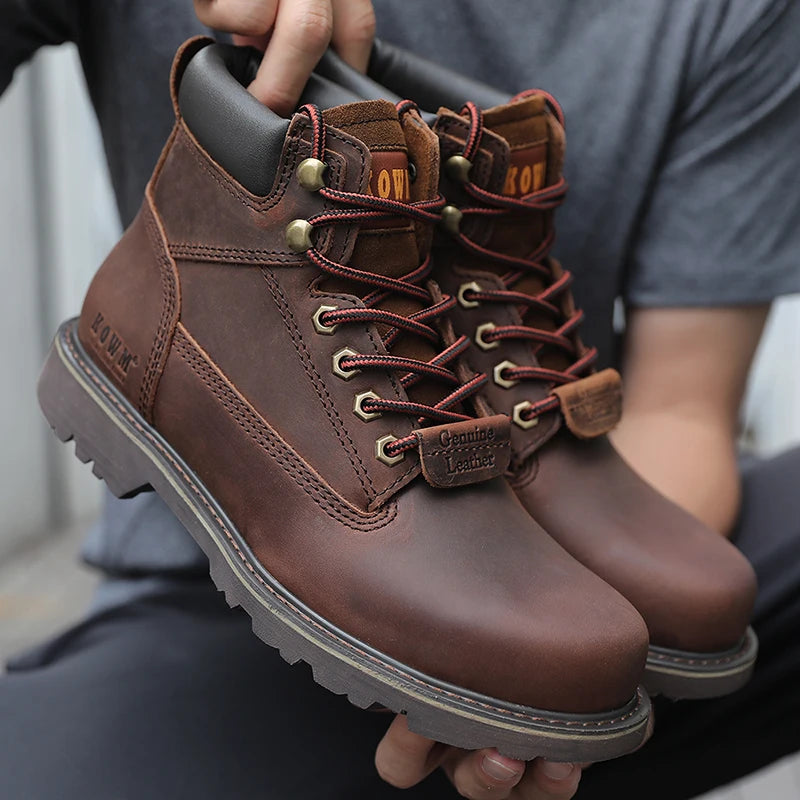 Zapatos de senderismo para hombre, botas de caza impermeables, botines tácticos de combate en el desierto, zapatos de trekking, zapatillas de trabajo de cuero para caminar para mujer