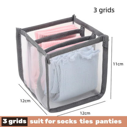 Organizador para ropa interior, calcetines, sujetadores, pantalones, bufandas, corbatas, caja de almacenamiento, organizador de ropa para vaqueros, divisores para cajones, organizador de ropa