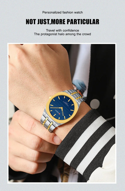 Reloj de cuarzo fino de la marca de moda CURREN, relojes de pulsera sencillos y personalizados con esfera de 38 mm resistente al agua