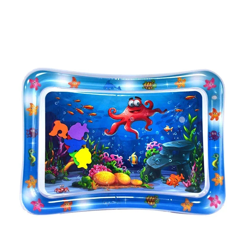 Colchoneta inflable para jugar boca abajo, colchoneta de juego premium para bebés, cojín de agua inflable, gimnasio interactivo para bebés, juguetes para el desarrollo sensorial.