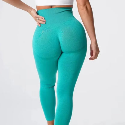 Nuevas mallas deportivas sin costuras con estampado moteado de contorno para mujer, suaves, para entrenamiento, fitness, yoga, cintura alta, ropa de gimnasio.