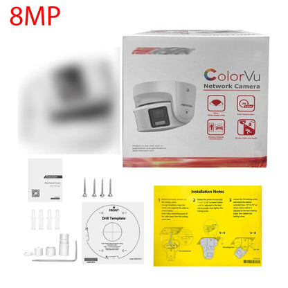 Cámara IP panorámica HIKVISION 8MP 4K DS-2CD2387G2P-LSU/SL 4MP HD DS-2CD2347G2P-LSU/SL ColorVu Micrófono y altavoz integrados Seguridad