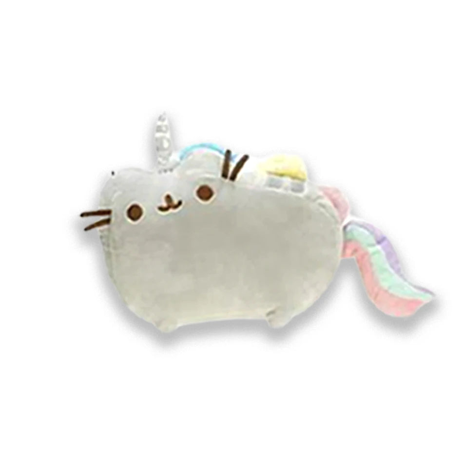 Juguete para gatos, juguete de peluche de Animal suave, almohada de gatito blanco y gris, regalo de cumpleaños, juguetes para mascotas Deco