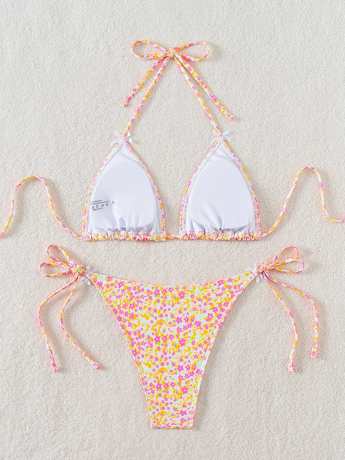 Conjunto de bikini para mujer, novedad de 2025, con tiras laterales ajustables, traje de baño de alta gama, sexy, de dos piezas, para playa, de verano, push up.