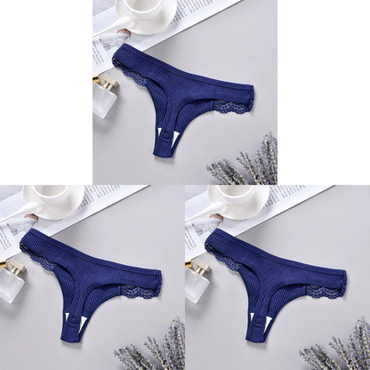3 bragas de algodón antibacterianas para mujer, de color liso, de secado rápido, suaves, sexys y transpirables.