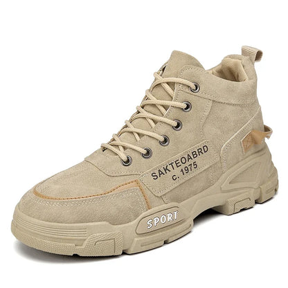 Botas casuales para hombre, suela suave, antideslizantes, para las cuatro estaciones, para trabajar al aire libre, para estudiantes, deportivas, a la moda, para jóvenes, versátiles y a la moda.