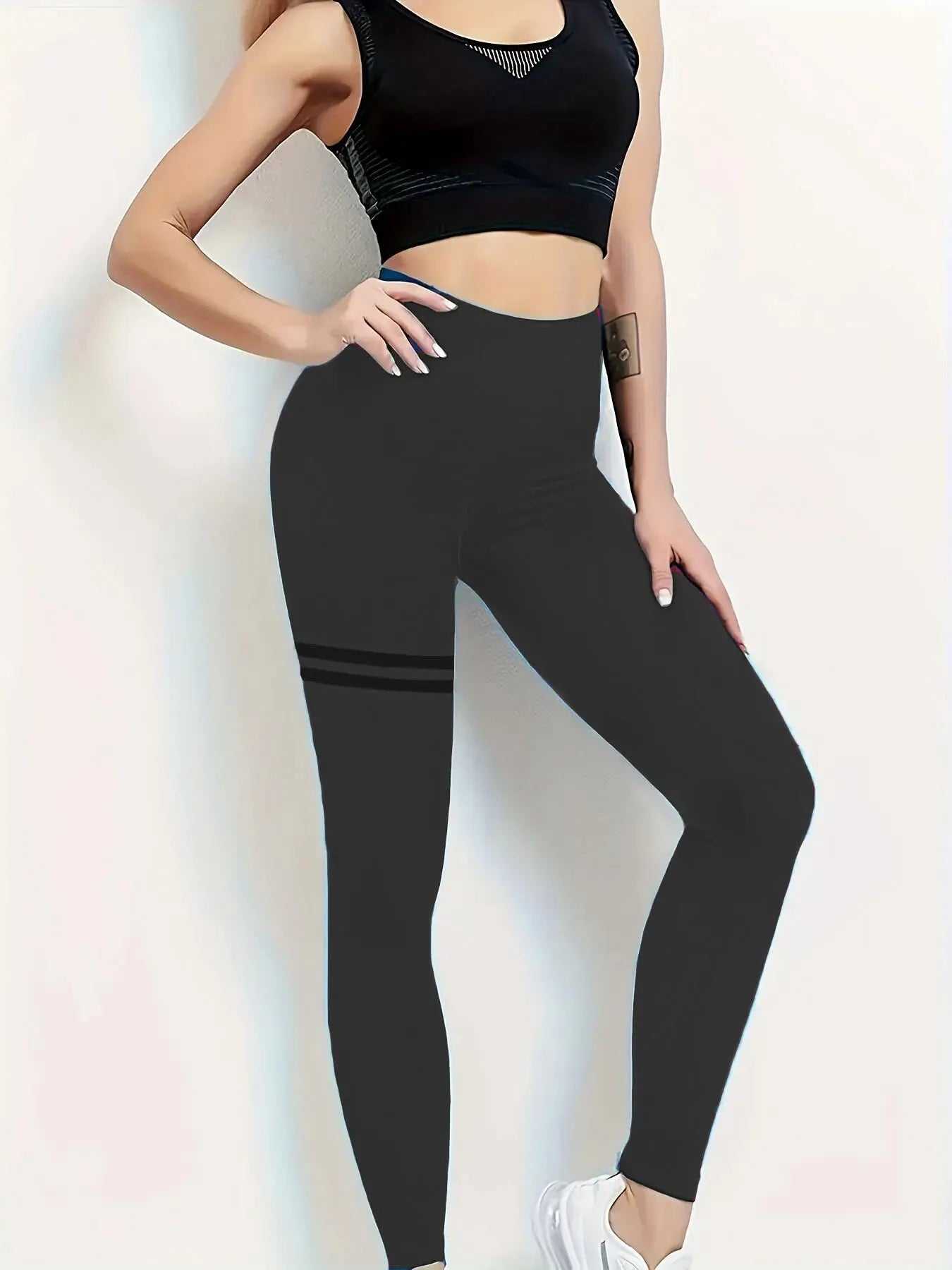 Pantalones deportivos de yoga europeos y americanos de gran venta (2024), con barras paralelas, corte ajustado, realzadores de caderas, cintura alta.