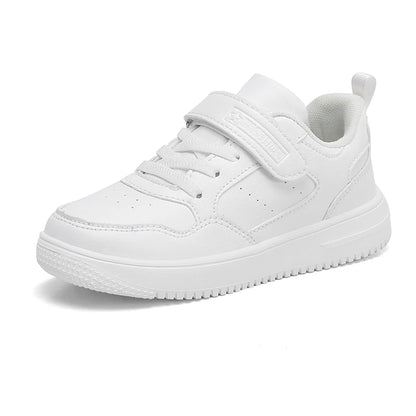 Zapatillas deportivas blancas de moda para niños 2025, calzado deportivo informal para niños y niñas, antideslizantes, para exteriores, cómodas para caminar.