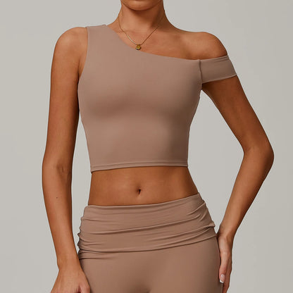 Ropa interior deportiva para mujer, sujetador deportivo push up, sujetador de fitness de un solo hombro, sujetador de yoga a prueba de golpes, top de yoga, sujetador para correr, chaleco de fitness sexy