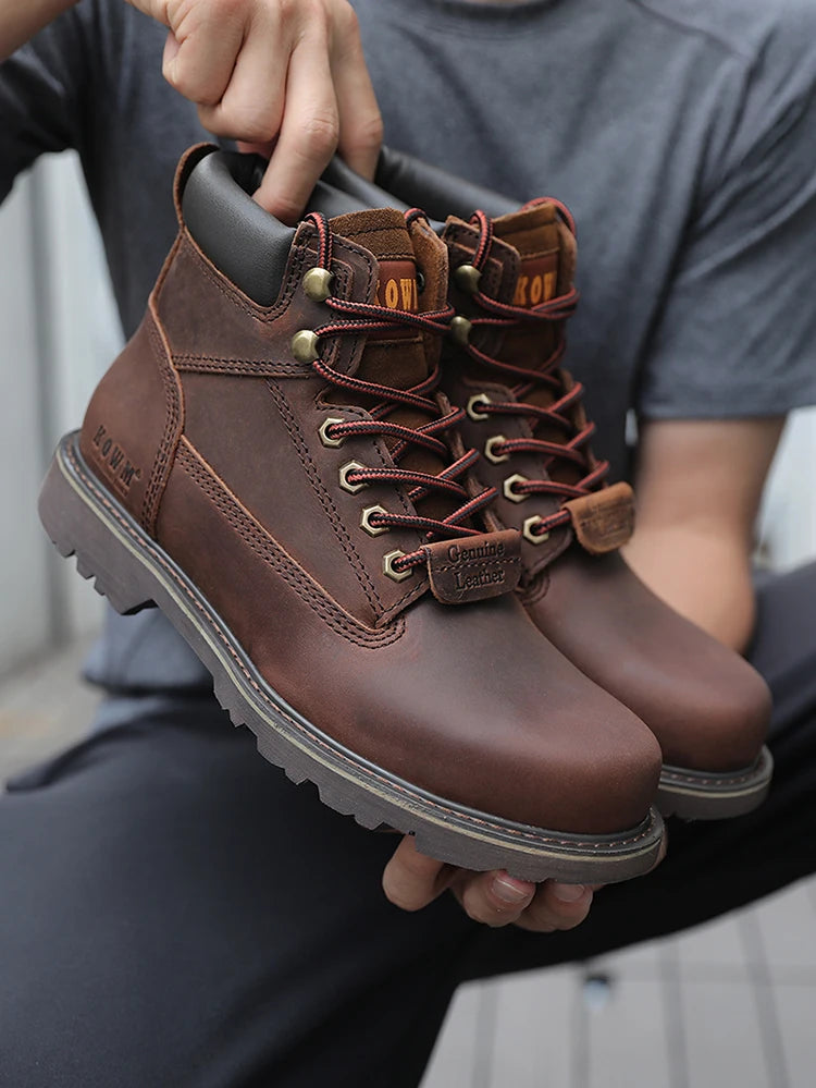 Zapatos de senderismo para hombre, botas de caza impermeables, botines tácticos de combate en el desierto, zapatos de trekking, zapatillas de trabajo de cuero para caminar para mujer