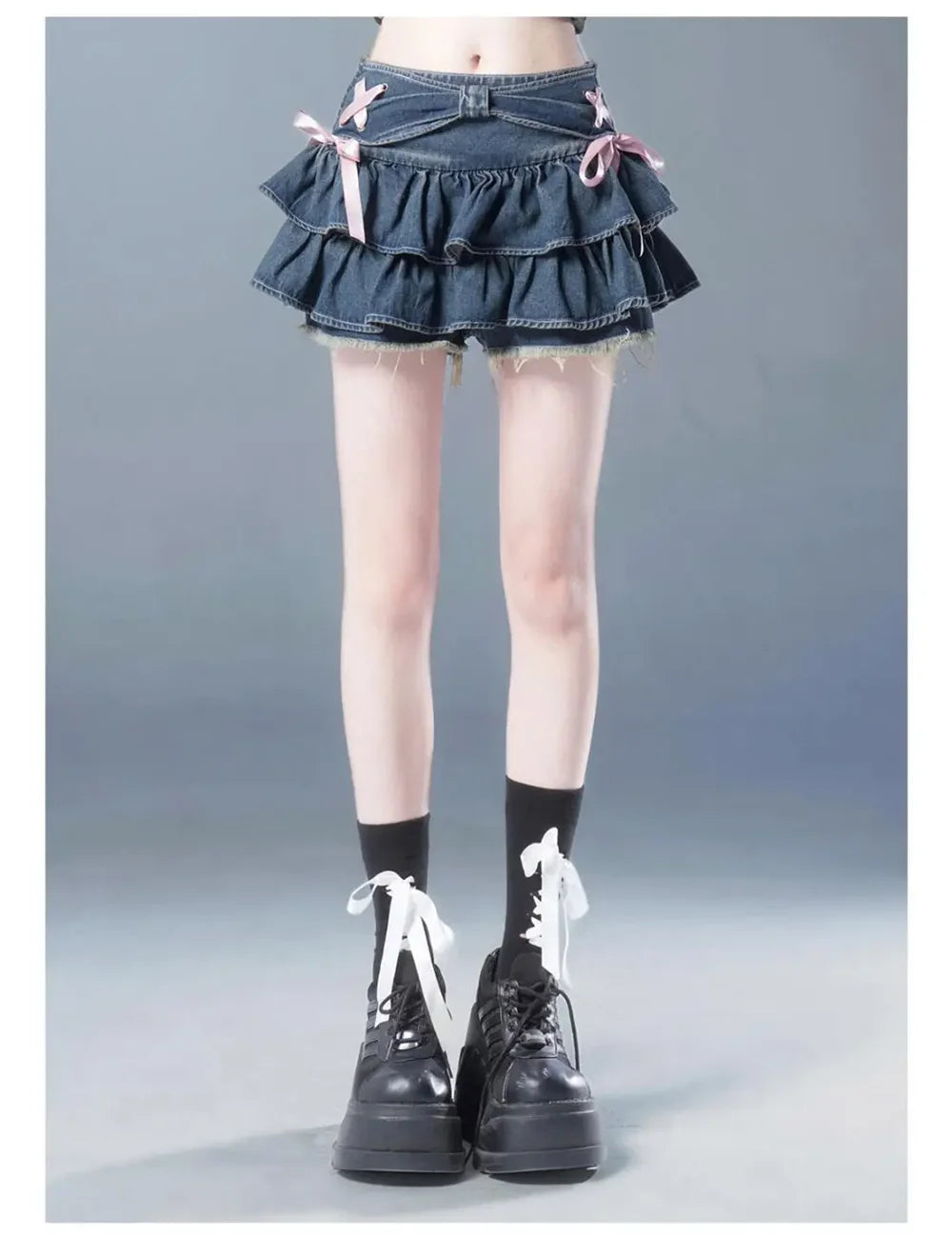 Nueva moda para mujer, chica sexy, dulce lazo kawaii, ropa vintage Y2k, ropa urbana americana, sexy, de verano, estilo gótico, minifaldas vaqueras