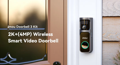 IMOU 4k Video Doorbell 3 with Chime fisheye lens Human Package Detection Rechargeable Battery Two-way Talk Waterproof 360° View