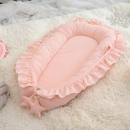 Cuna para bebé, parachoques, nido de bebé, ropa de cama infantil de algodón, nido portátil para recién nacidos, ajustable, portátil, para dormir juntos