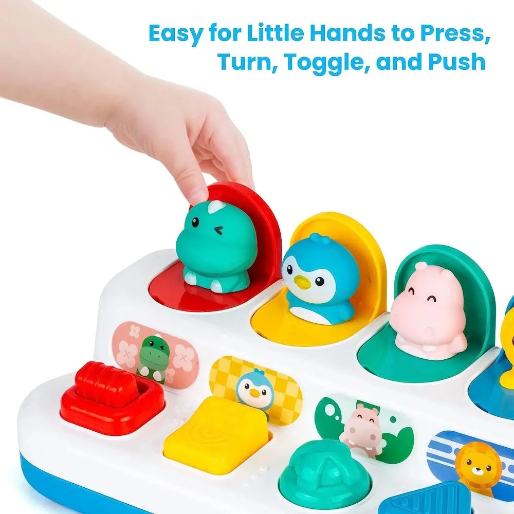 Juguete sensorial interactivo para bebés, juguete de causa y efecto, juegos de desarrollo para bebés, juguetes educativos Montessori de aprendizaje.