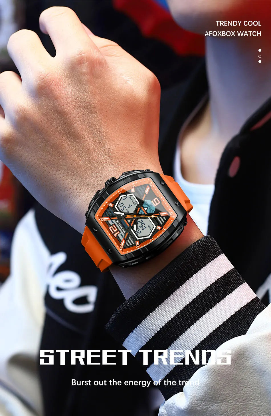 Reloj militar digital LIGE para hombre, resistente al agua hasta 50 m, LED, de cuarzo, deportivo, grande, Masculino