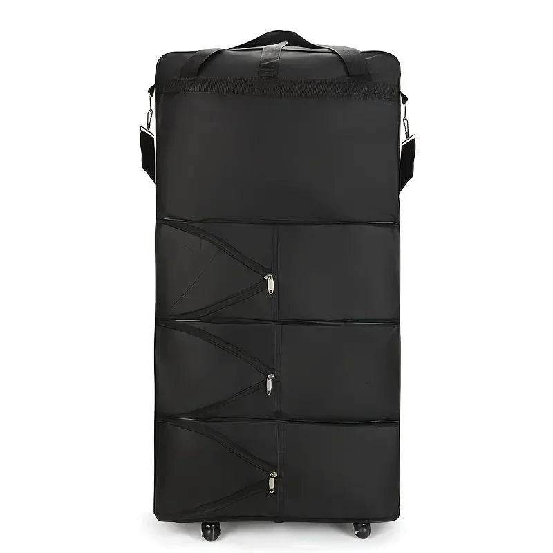 Maleta de viaje con 3 capas expandibles y gran capacidad con ruedas | Portátil para estudiar en el extranjero | Equipaje práctico y plegable