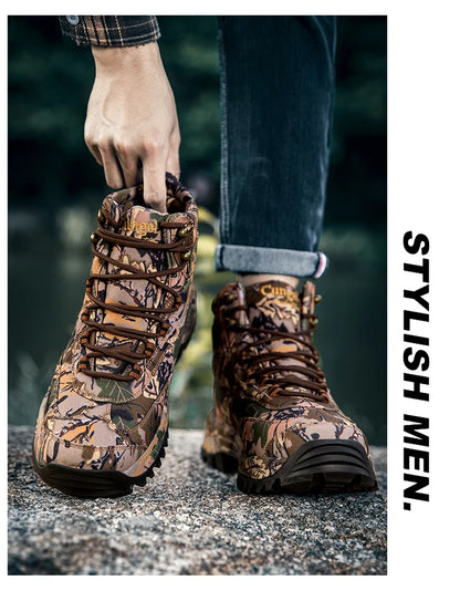 Botas tácticas de senderismo para hombre, botas para desierto con absorción de impactos y antideslizantes, calzado para senderismo, montañismo y camping al aire libre