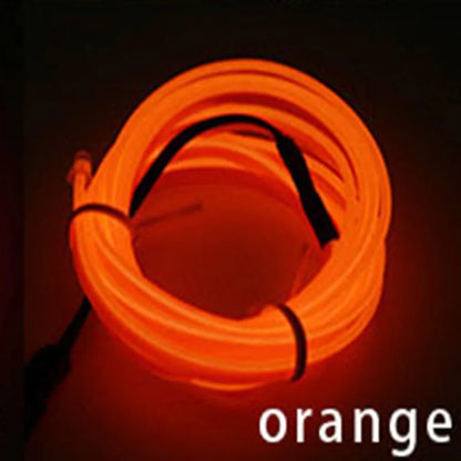 Tira de luces LED de neón para ambiente interior de coche, 5 m/118,11 pulgadas, tubo de luz fría EL flexible para bricolaje, decoración para coche