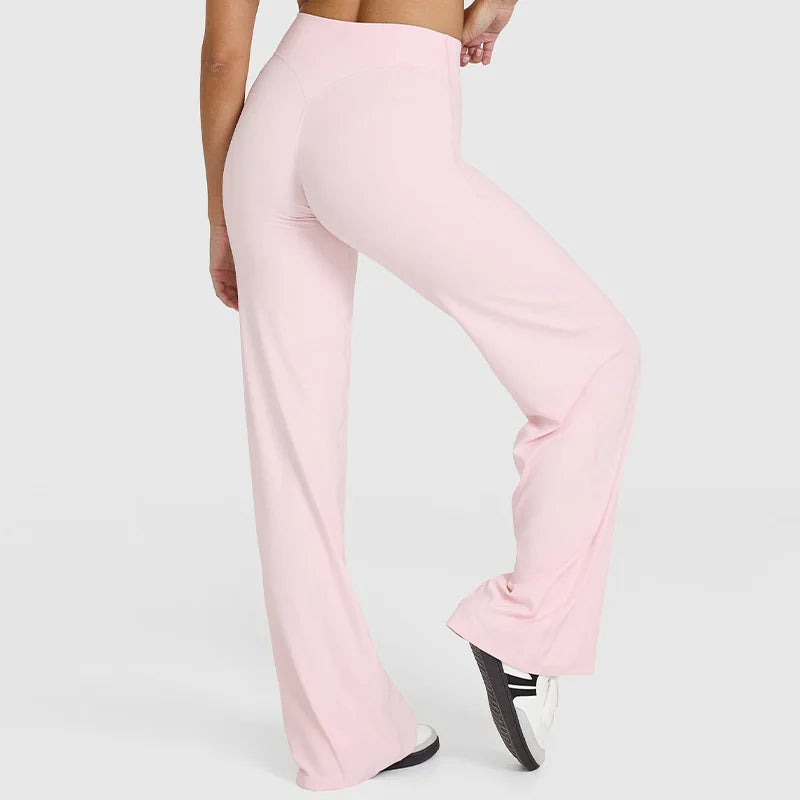 Pantalones rectos de tejido ultrasuave tipo mantequilla para mujer, pantalones de yoga de talle medio, mallas deportivas de tacto natural, leggings de pilates, pantalones deportivos para correr.