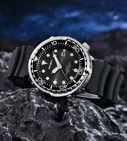 Reloj de lujo LIGE para hombre, deportivo, de exterior, con calendario, de cuarzo, de silicona suave, resistente al agua.