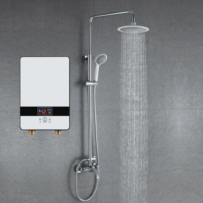 Calentador de agua eléctrico instantáneo de 6500 W y 220 V con termostato. Calentador de flujo para baño. Calefacción instantánea para cocina y ducha.