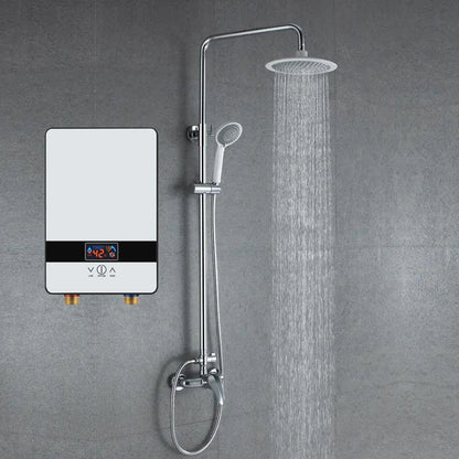 Calentador de agua eléctrico instantáneo de 6500 W y 220 V con termostato. Calentador de flujo para baño. Calefacción instantánea para cocina y ducha.