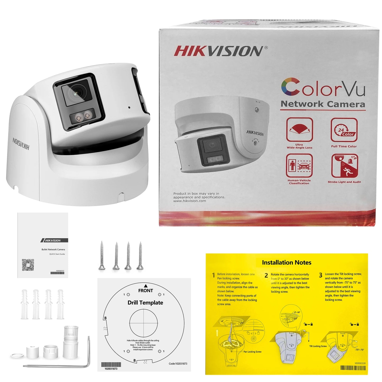 Cámara IP panorámica HIKVISION 8MP 4K DS-2CD2387G2P-LSU/SL 4MP HD DS-2CD2347G2P-LSU/SL ColorVu Micrófono y altavoz integrados Seguridad