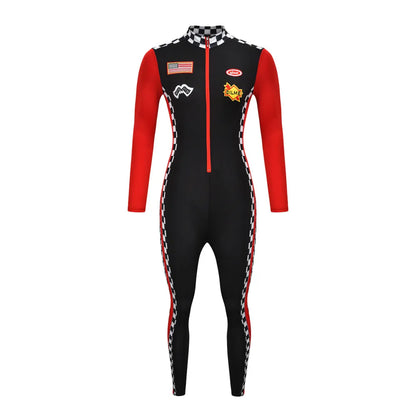 Sexy Lady Race Car Driver Costume Halloween Racing Girl Clubwear Zip Erotic Bodysuit Cosplay Carnival Fancy Party Dress Jumpsuit