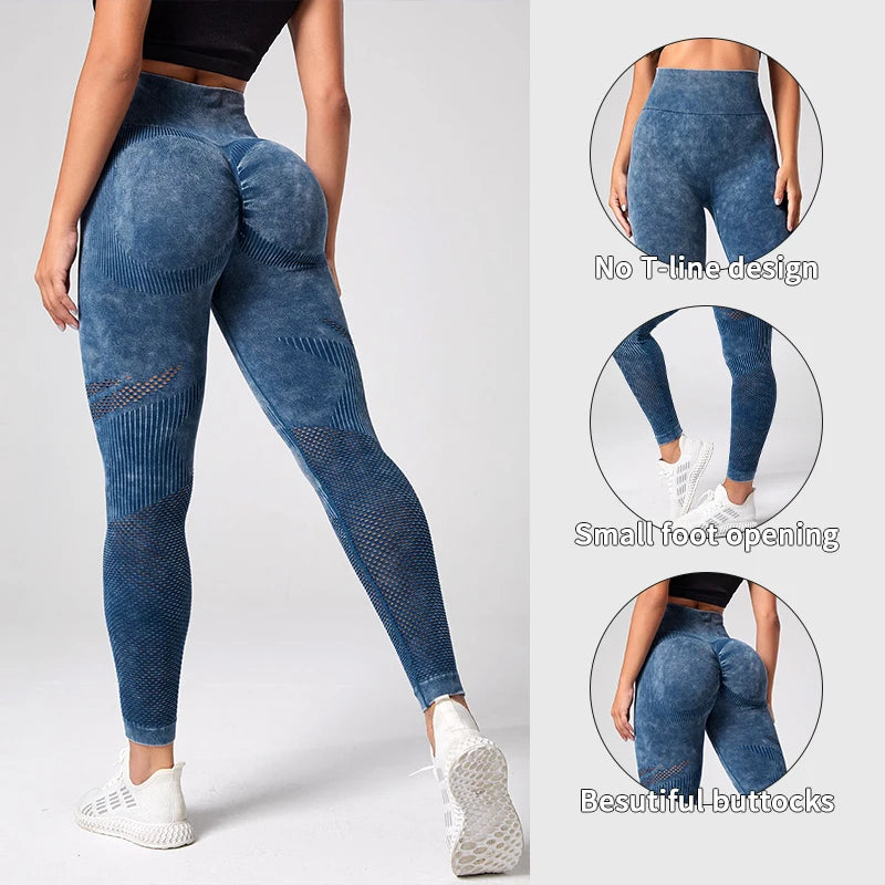 Leggings para mujer, pantalones de yoga para fitness, mallas deportivas sin costuras, pantalones de gimnasio con efecto push-up, pantalones de entrenamiento de cintura alta elásticos.