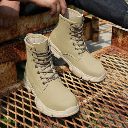 Anti-spark Welder Shoes Men's High Top Work Safety Boots Puncture Proof Construction Safety Shoes Men Platform Boots