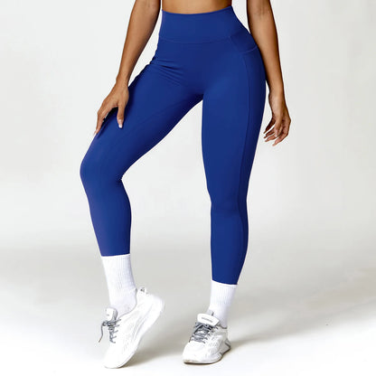 V-shaped Back Yoga Pants High Waist Leggings Gym Workout Tights Sport Women Fitness Female Legging Tummy Control Running Tights