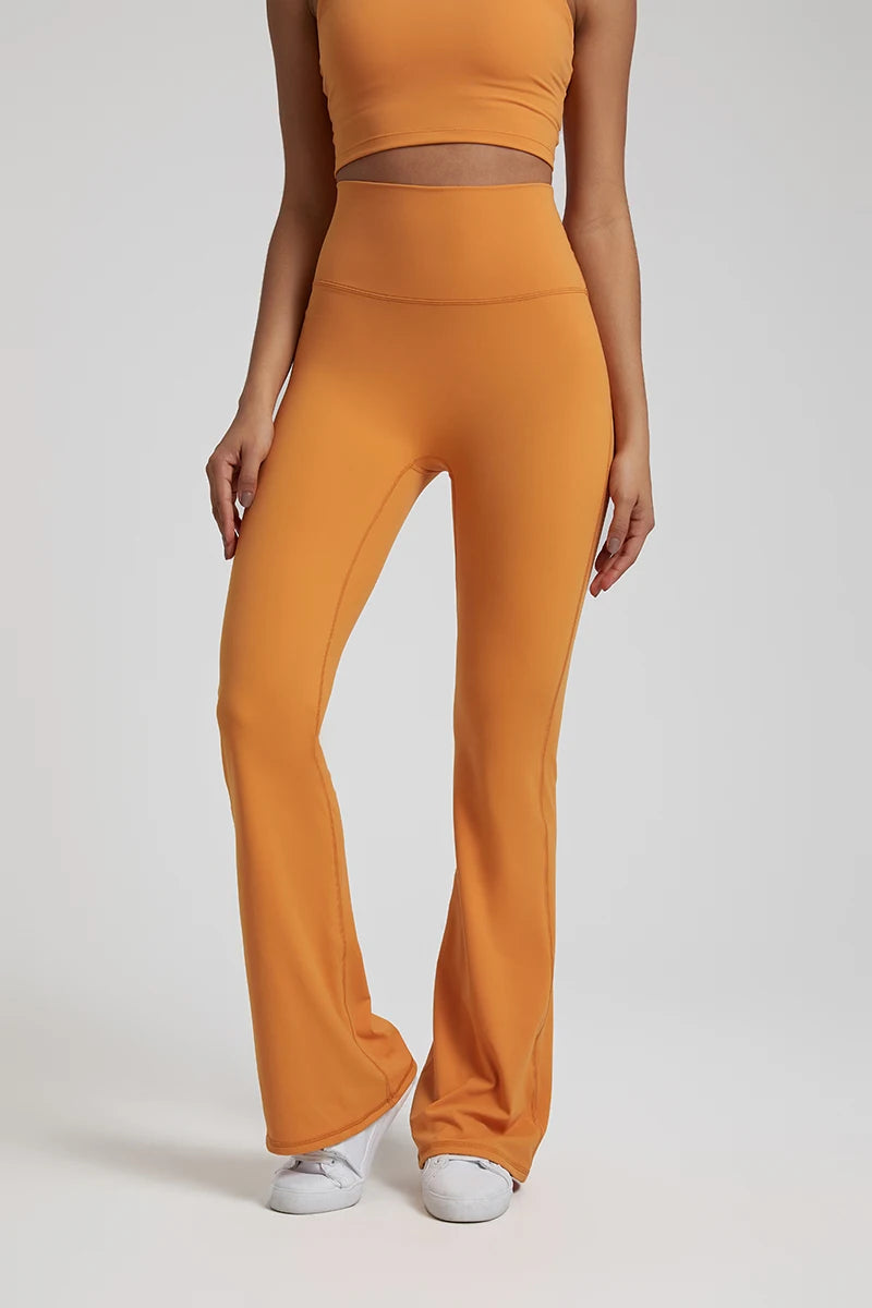 Buttery Soft High Waist Flare Leggings No Front Seam Workout Yoga Flared Pants Full Length Gym Sport Leggings Women Tights