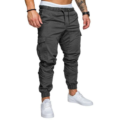 Pantalones deportivos finos de moda para hombre, pantalones casuales para correr, pantalones cargo de calle 2020, pantalones multibolsillos para hombre, pantalones deportivos para gimnasios y fitness para hombre.