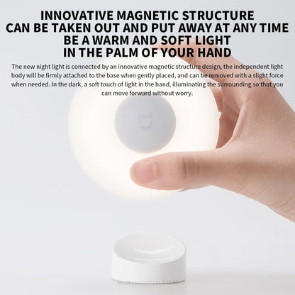 Luz nocturna LED por inducción Xiaomi Mijia, 2 lámparas, brillo ajustable, sensor infrarrojo inteligente de presencia humana con base magnética