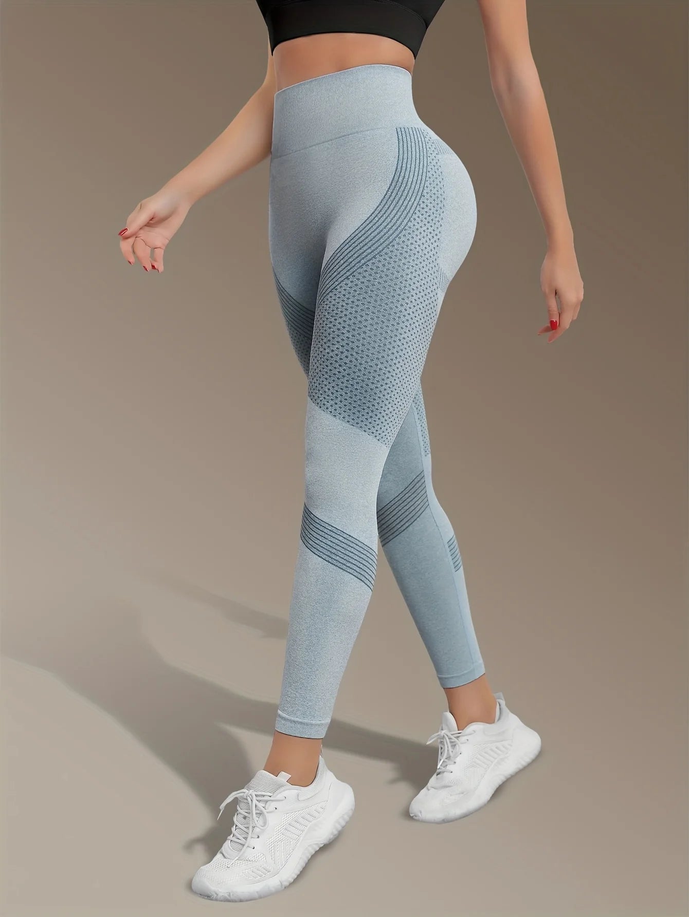 Women's High Waist Seamless Yoga Pants - Quick-Drying、Elastic Sports Pants，Suitable for fitness and training