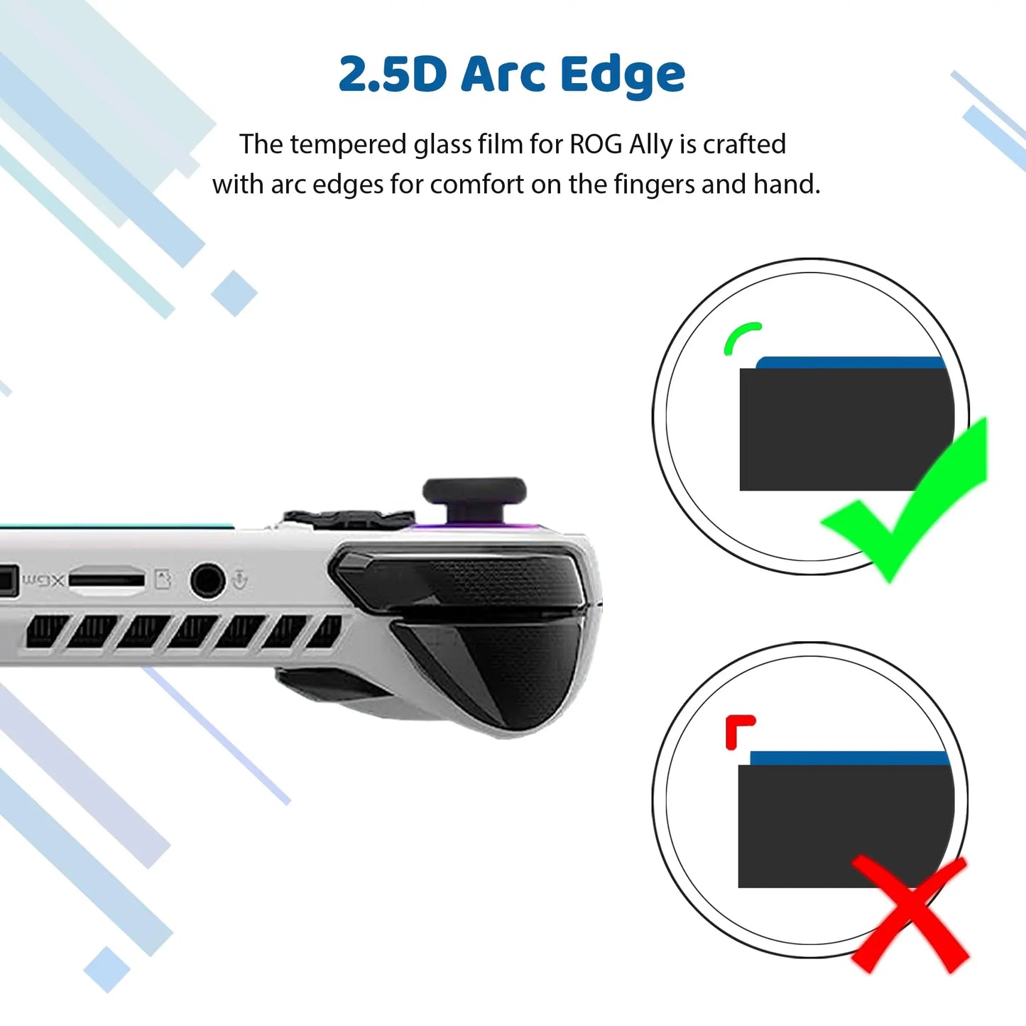 Protector de pantalla de vidrio templado para consola de juegos Asus ROG Ally. Película de vidrio templado antiarañazos para accesorios de juegos ROG ALLY.