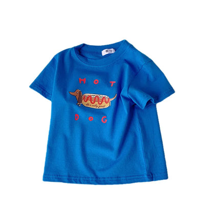 Ropa para niños, camisetas para niños y niñas, ropa para niños, camisetas de dibujos animados, ropa para bebés, camisetas de algodón con estampado de verano.
