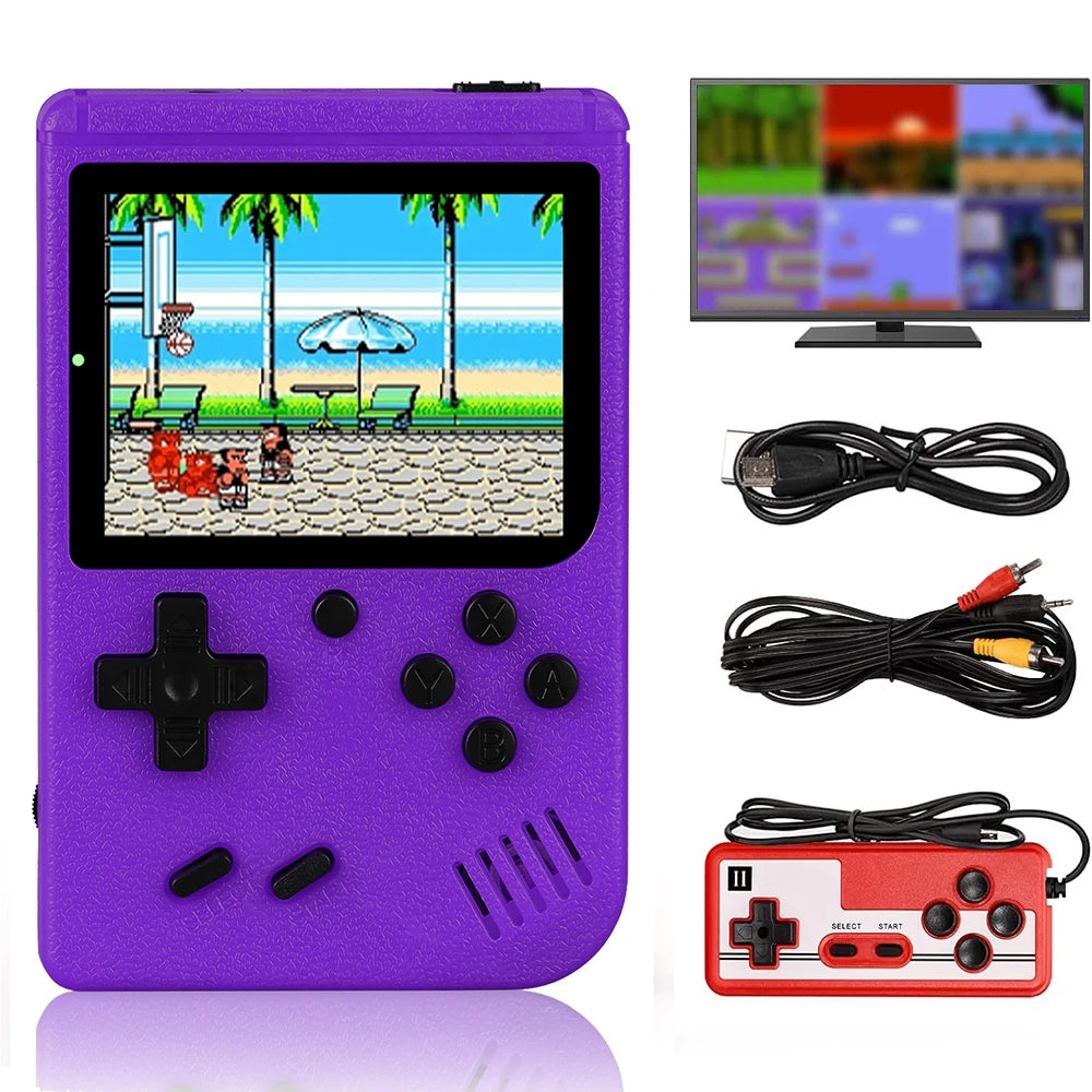 Miniconsola de videojuegos de 8 bits con 500 juegos integrados, consola portátil retro, reproductor de juegos portátil, salida AV para regalo de niños, Game Boy