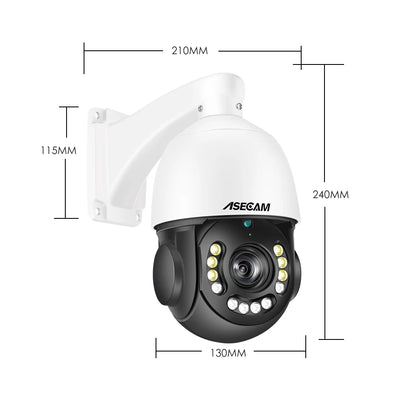 Cámara IP 4K PTZ con zoom óptico 30x, detección de vehículos, visión nocturna a color, PoE, seguridad, videovigilancia CCTV, compatible con Hikvision.