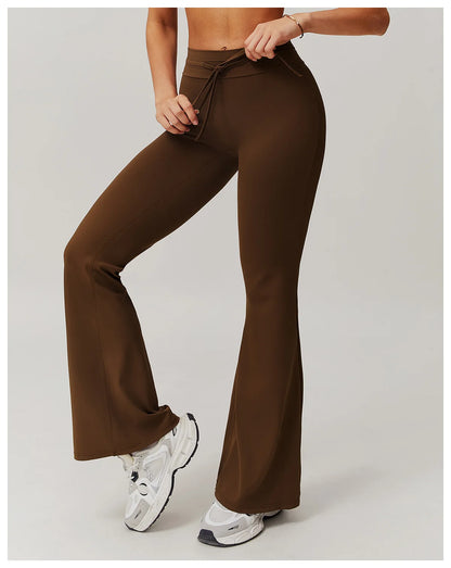Leggings de yoga de cintura alta, estilo campana, transpirables, pantalones de yoga, para fitness, correr, realzar glúteos, entrenamiento en el gimnasio, ropa deportiva, pantalones de pierna ancha.