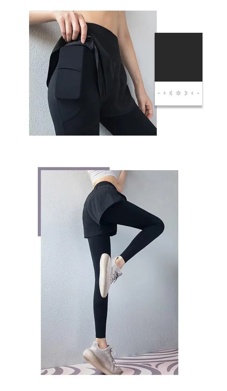 Pantalones deportivos de gimnasio para mujer, mallas de entrenamiento de yoga de cintura alta, faldas, leggings, ropa deportiva para correr, tenis, secado rápido.