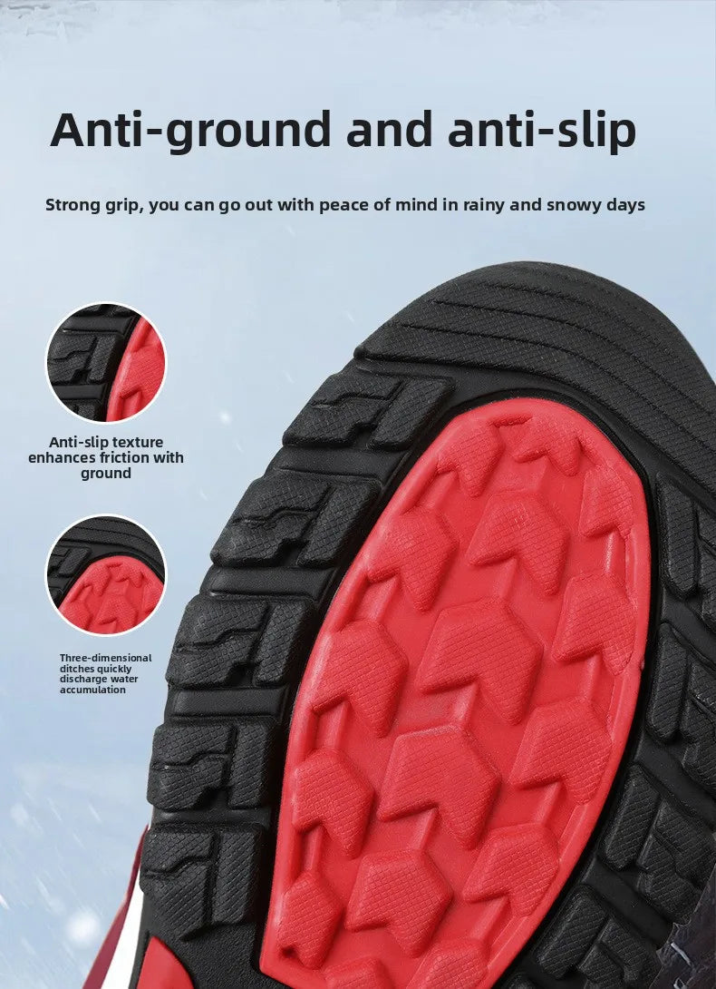 Zapatillas de deporte para hombre, botines de nieve de algodón cálido, zapatos casuales, zapatos de diseñador, botas de nieve impermeables, envío gratuito.