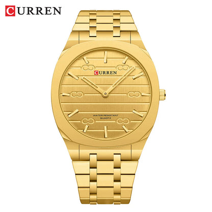 Reloj de cuarzo fino de la marca de moda CURREN, relojes de pulsera sencillos y personalizados con esfera de 38 mm resistente al agua