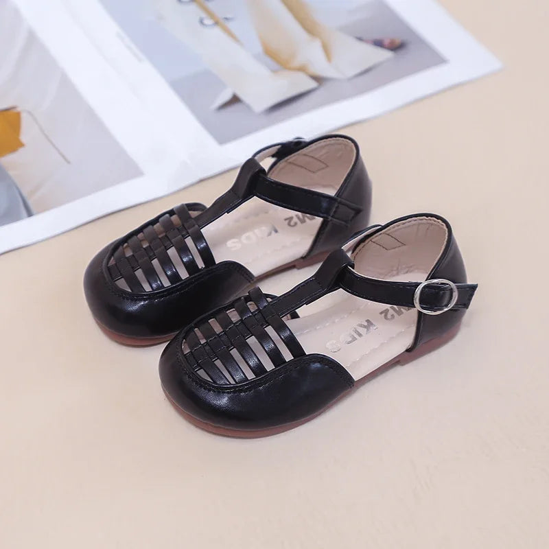 Nuevo calzado de verano para niños, zapatos planos de playa, sandalias de playa para niños pequeños con puntera reforzada, zapatos de princesa para niñas.