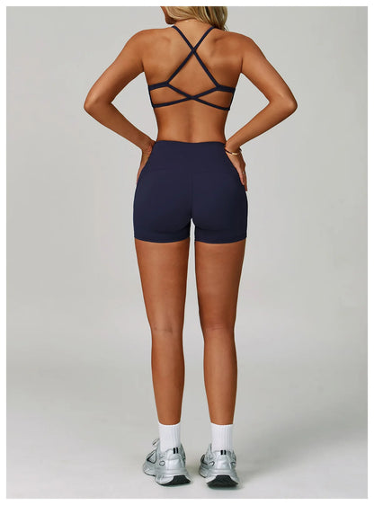 2 Piece Set Women's Tracksuit Fitness Clothes Yoga Sets Sportswear Workout Bra High Waist Leggings Set Gym Clothing Sports Suits