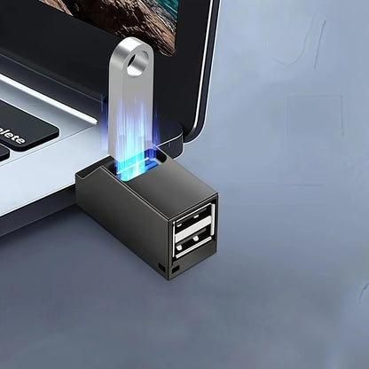 Adaptador concentrador USB 3.0 de 4 puertos: transferencia de datos de alta velocidad de 5 Gbps, diseño compacto y portátil para ordenador portátil, PC y Mac.