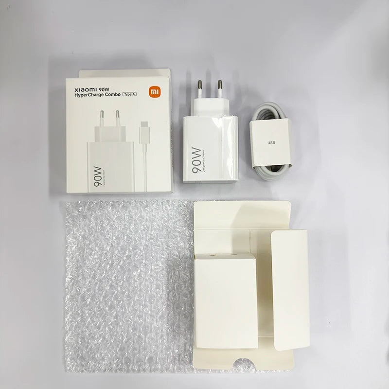 Xiaomi 90W Charger Fast Turbo Charging Wall Power Adapter 1M 6A Type C Cable Xiaomi Mi 15 14 Ultra Pro POCO X7 X6 Redmi Note 11T