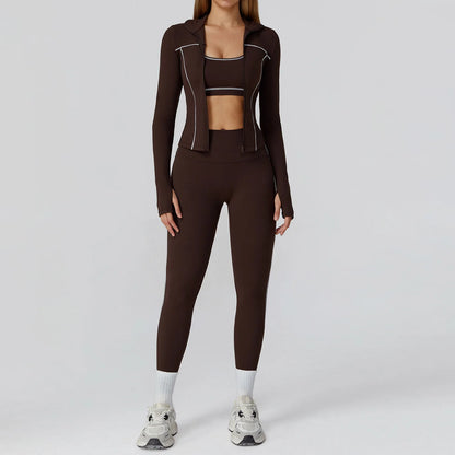 Yoga Set 2/3PCS Sports Outfits Women Clothes Fitness Tracksuit Gym Legging Workout Long Sleeved Female Bra Yoga Suit Sportswear